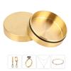 Durable S/M/L Brass Sealed Box Mini With Lid Water Proof Container Round Shape Portable Storage Box Pill Organization