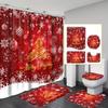 4pcs Shower Curtain Set