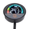Round Energy Meter Embedded Mount Digital LCD Display Battery Capacity Voltage Monitor for