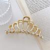 Korean Alloy Hair Accessories Metal Crown Pearl Rhinestone Metal Claw Hair Clips