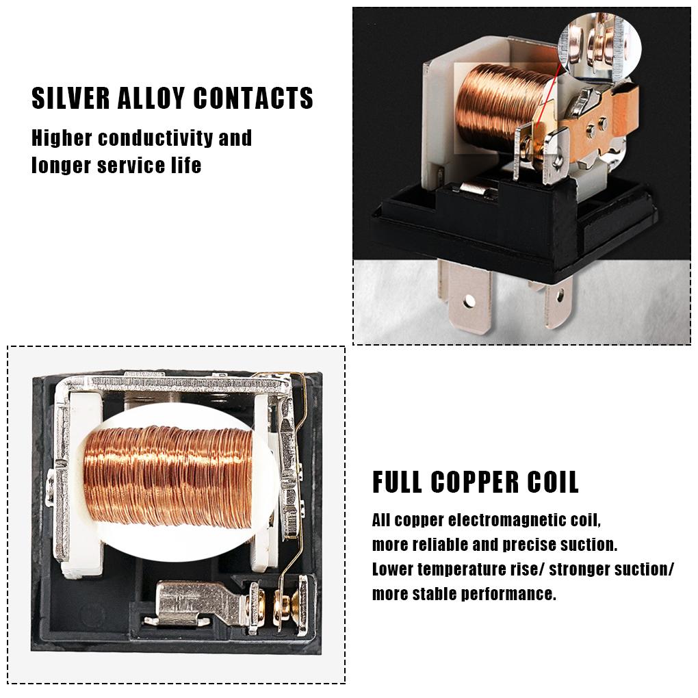 5pcs Car Relay With Strong Conductivity - Waterproof And Flame Retardant Car Relay Automotive