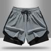 Sports Shorts Men's Summer Marathon Track and Field Fitness Running Lined Quick-drying Ice Silk Training Pants Three-point Pants Women