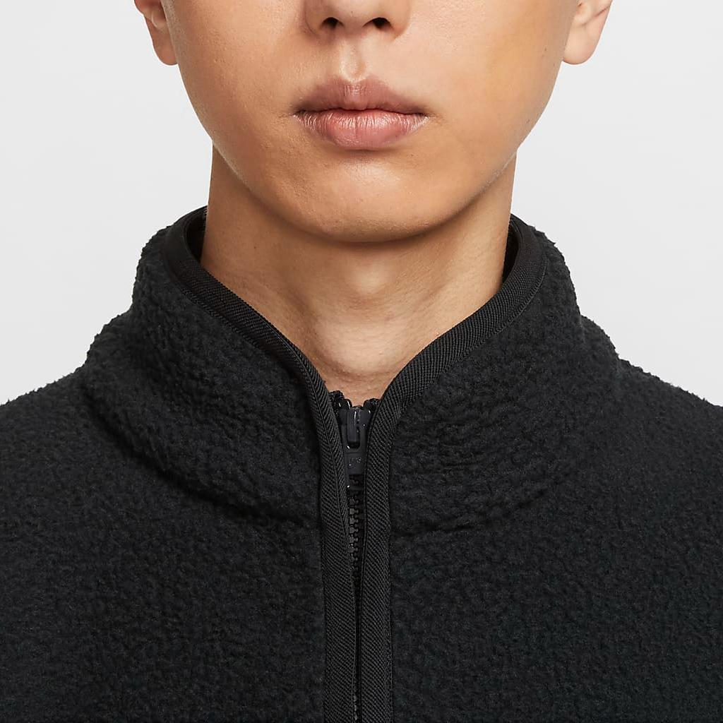 New Nike Club Velvet-feel Coat Men's Black/White FZ0889-010