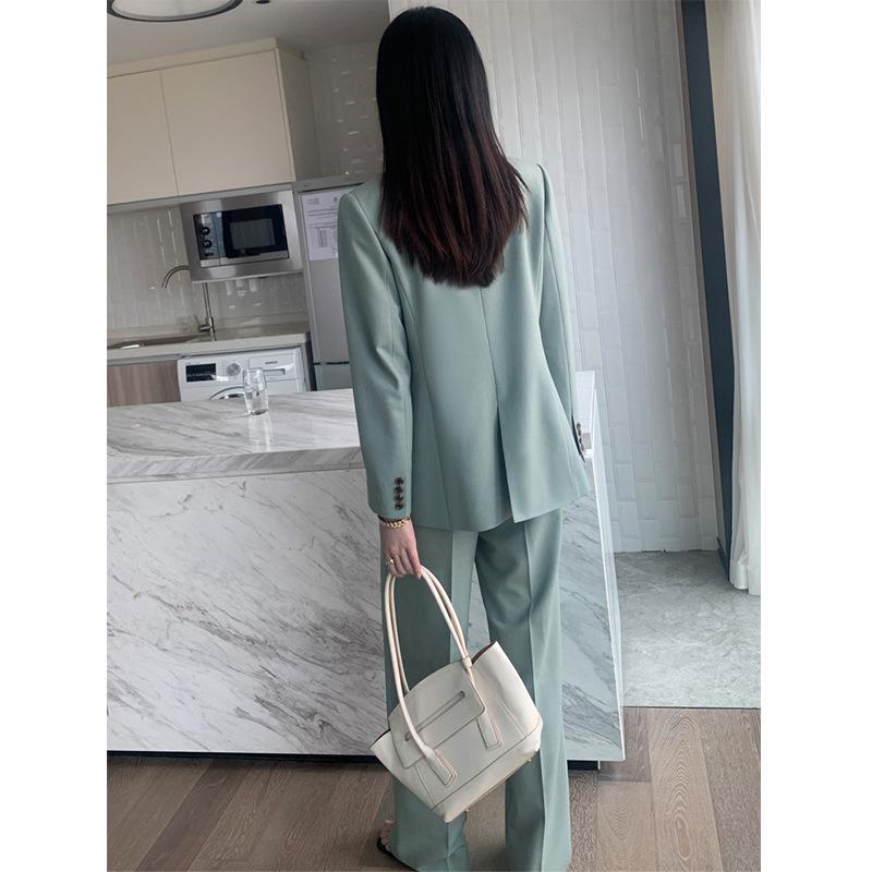 Women's Wide-Leg Pants Suit - British & Korean Style, Spring/Autumn, Trendy, Casual, Chic, Street-Style, Royal Sister Fashion.
