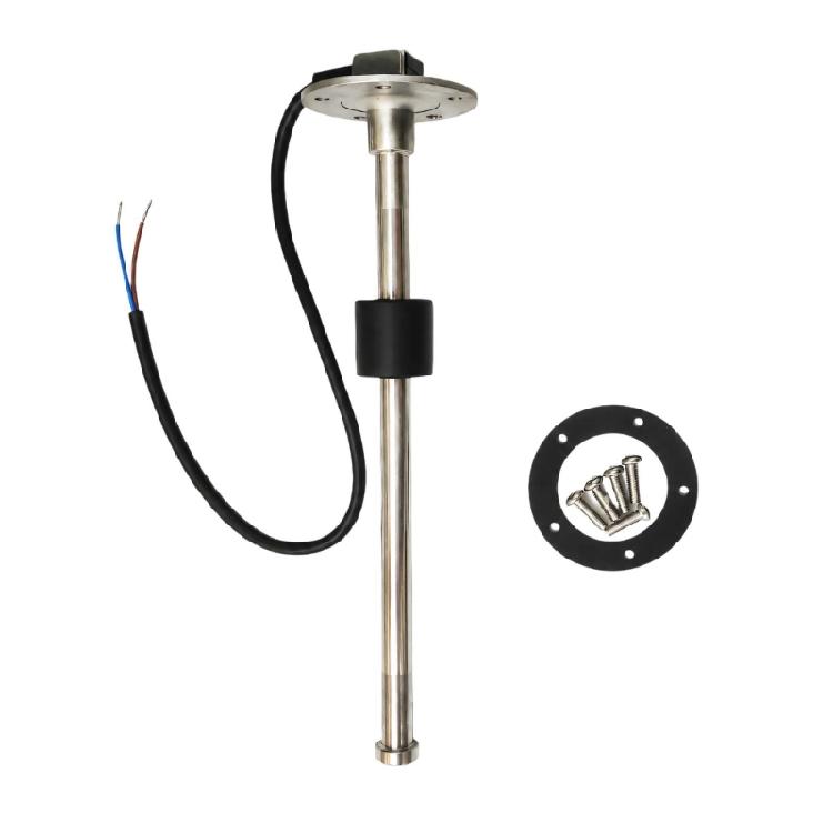 Fuel Tank Level Sensor with Spring Contact Array, Float-Based Sending Unit with 304 Stainless Steel Construction and Two Wire Connection