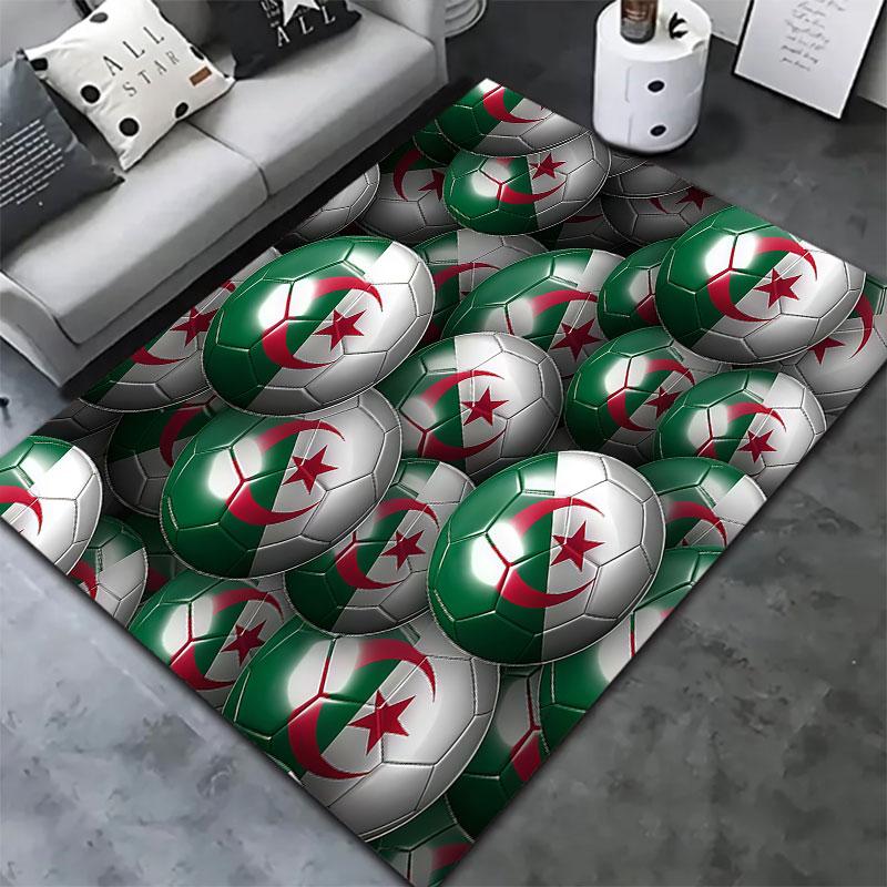 Algeria National Football Carpet Rug for Living Room Bedroom Home Sofa Decoration,Kids play Non-slip Floor Mat