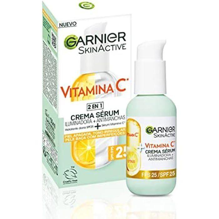 Sérum Facial - GARNIER - Éclaircissant - 20% Vitamine C - SPF25 - Non Gras
