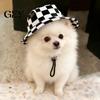 Breathable Dog Hat Sun with Ear Holes, Wide Brim Protection Hat, Adjustable Medium Drawstring for Small And Dogs Outdoor Walking Hiking