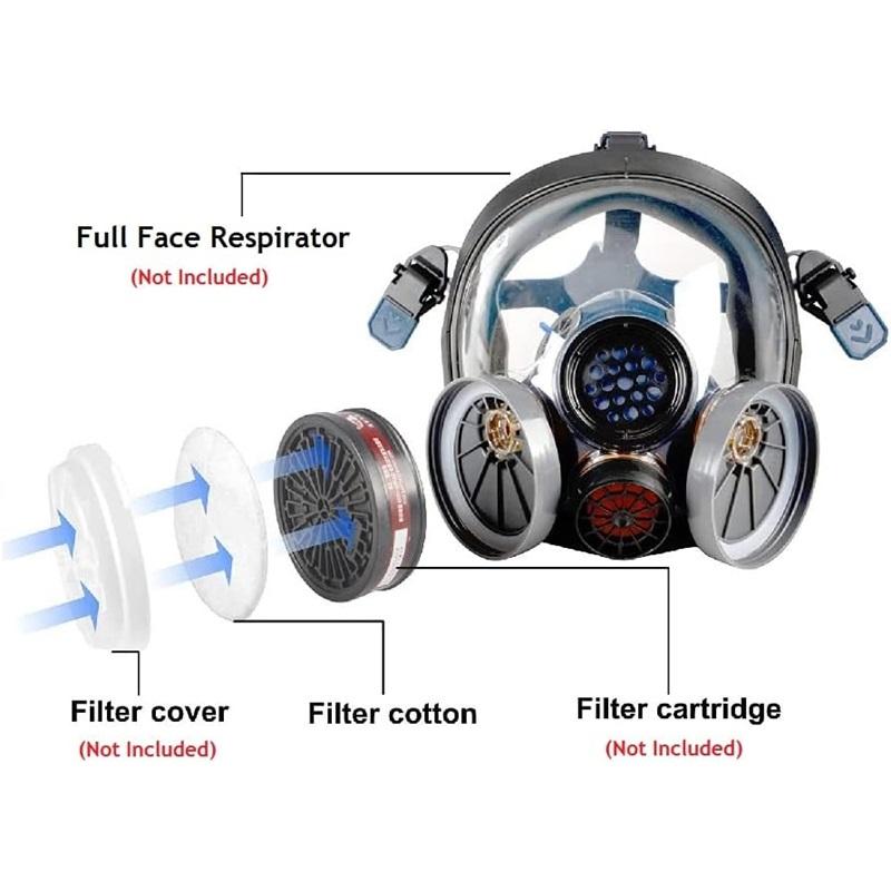 Forte 20 peças(10pack) Pré-filtro Cartucho Vapores Orgânicos Filtro para Respirador P-A-1 P-B-1 P-K-1 P-E-1, Branco,