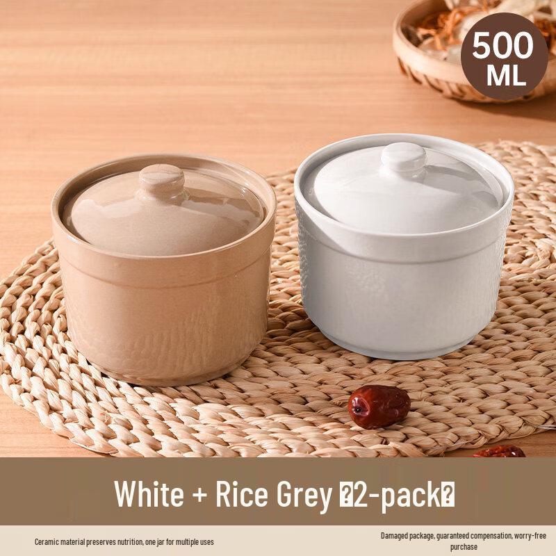 Qiwei Ceramic Double Boiler Stew Cup