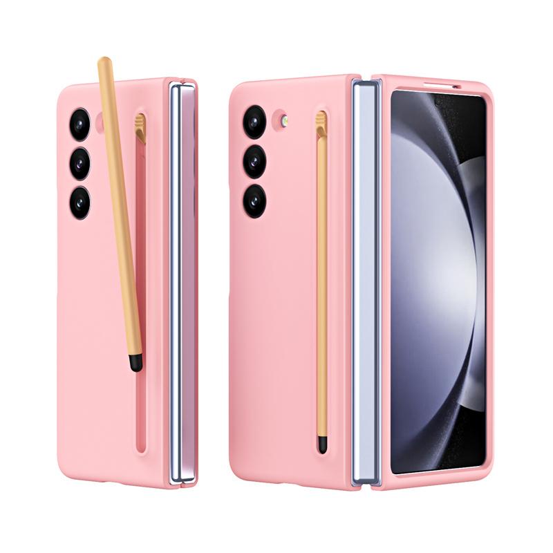Voor Samsung Galaxy Z Fold 8 Ultra / 7 6 5 4 3 360 Volledig Schermbeschermer Gehard Glas Harde PC Vouwbare Cover Met Stylus Penhouder