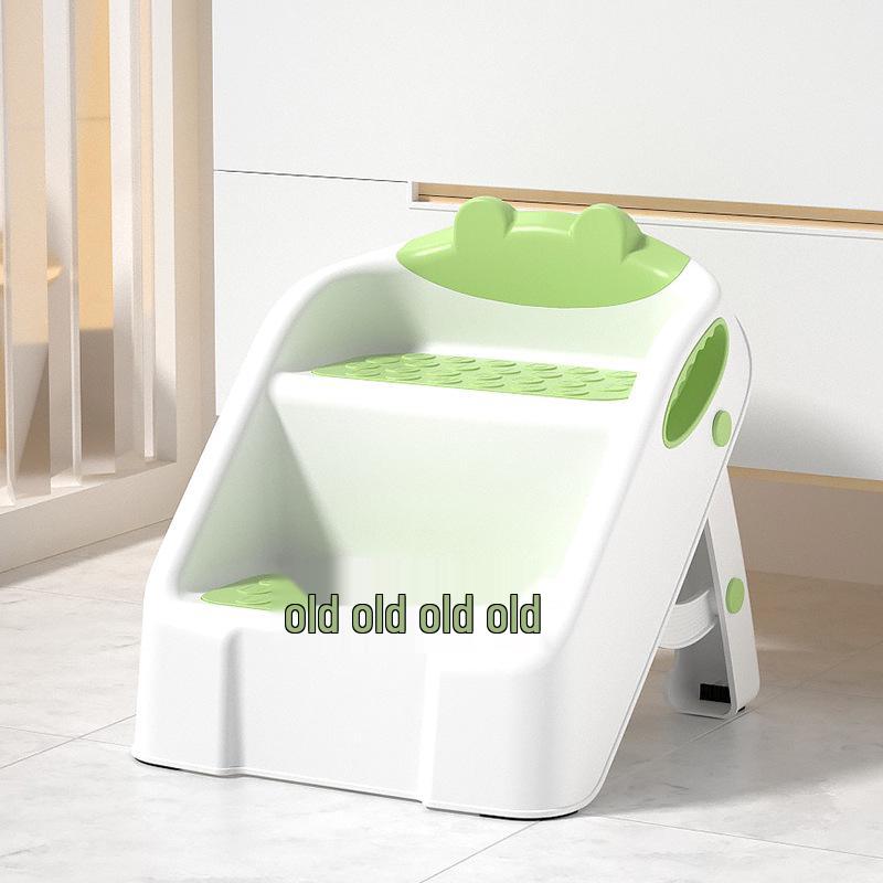 Foldable Two-Step Children's Washstand Stool