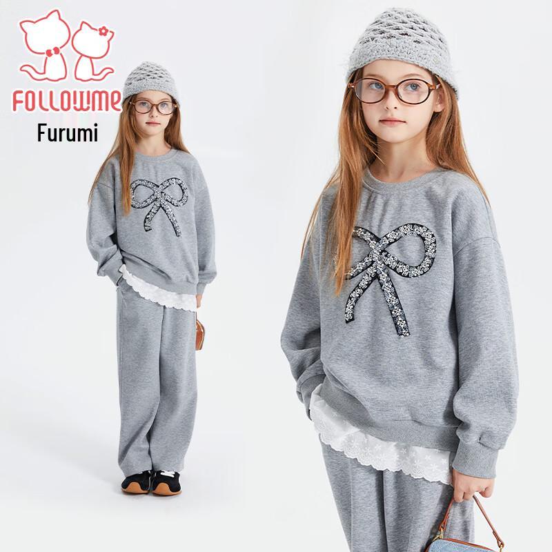 

Fuluomi Girls Casual Sweatshirt & Sweatpants Set 160