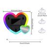 Easy Installation Dual Heart Shape Wireless Car LED Heart Light Suction Cup Solar Powered Soft Illumination Car Neon Light