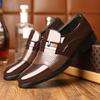Fashion British Style Big Size Leather Shoes for Men Summer Autumn New Designer Dress Shoes Male Fashion Solid Color Wedding Shoe Man