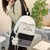 Schoolbag Checked Cat Pastoral School Bag Female Japanese Fashion Niche Middle School Student Fashion Backpack Casual Versatile Backpack