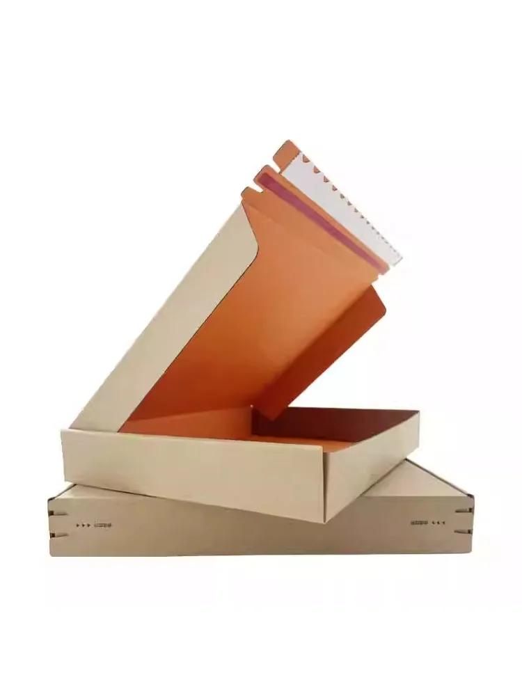 

10 шт. Двухцветная бумажная коробка на молнии 36x26x5 см для рубашек, одежды, Самоклеящаяся, с отклеивающейся подложкой, Картонная упаковка, Транспортная логистика, Упаковочная коробка 36x26x5cm