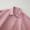 Spring 2025 Women's Fashion European and American Style Suede Short Turn-Down Collar Jacket