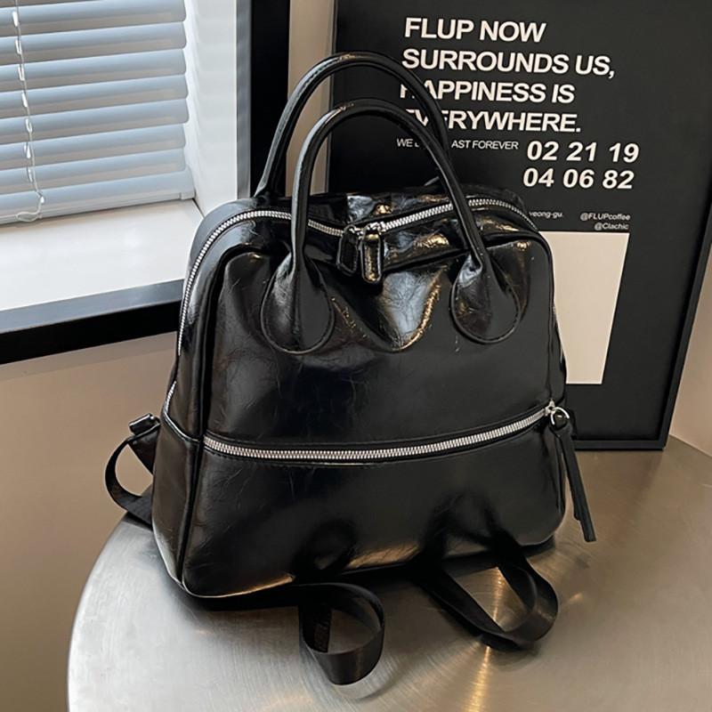 IELGY Korean version of fashion backpack, large-capacity high-end sense travel college students class commuter backpack