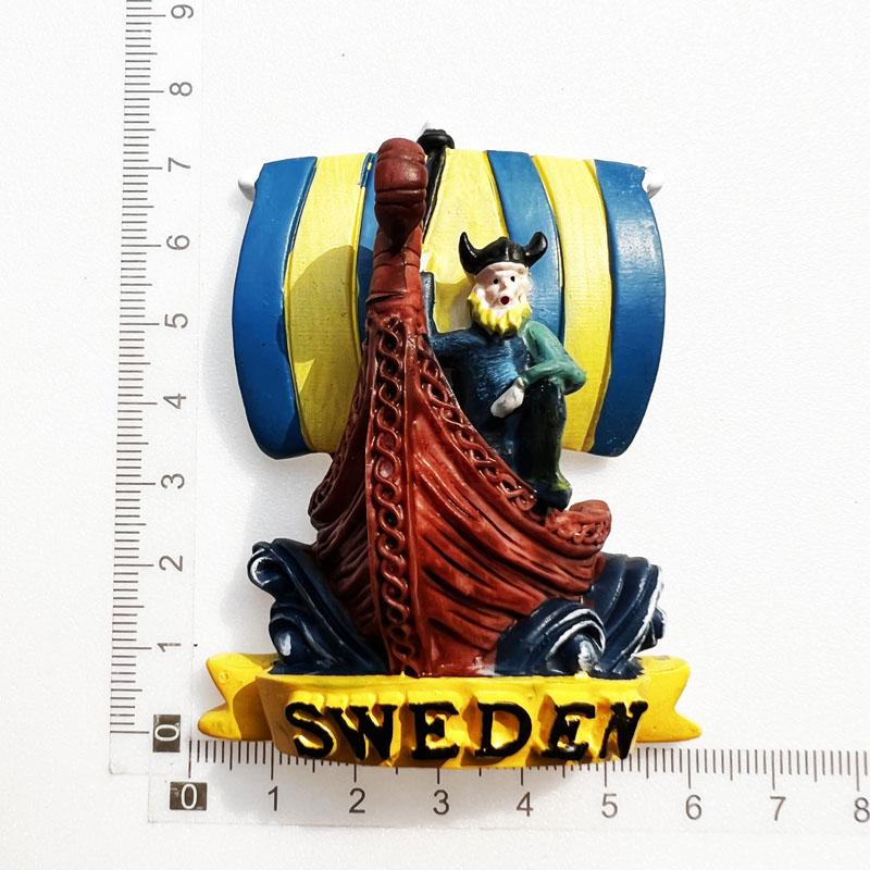Sweden Travelling Fridge Magnets Creative Tourist Souvenirs Fridge Stickers Home Decoration Children Toys Magnetic Stickers