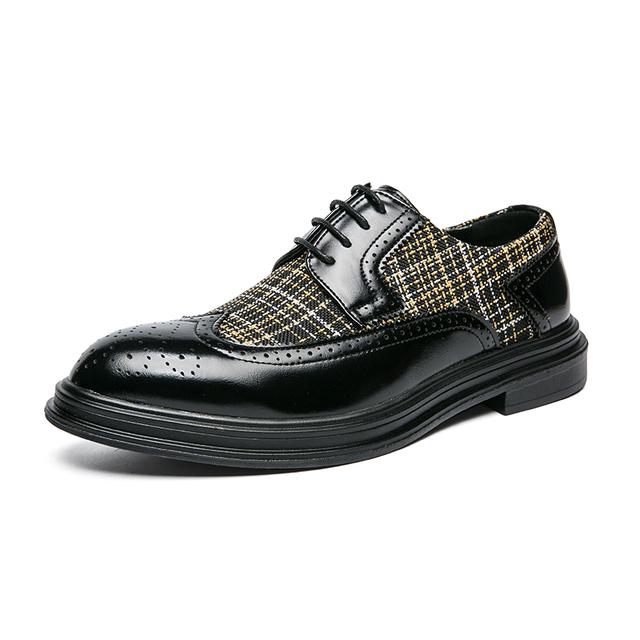 Men 'S Dress Oxford Shoes Fashion Genuine Leather Printing Brogue Wedding Party Formal Business Shoes For Men Comfy Leather Shoes