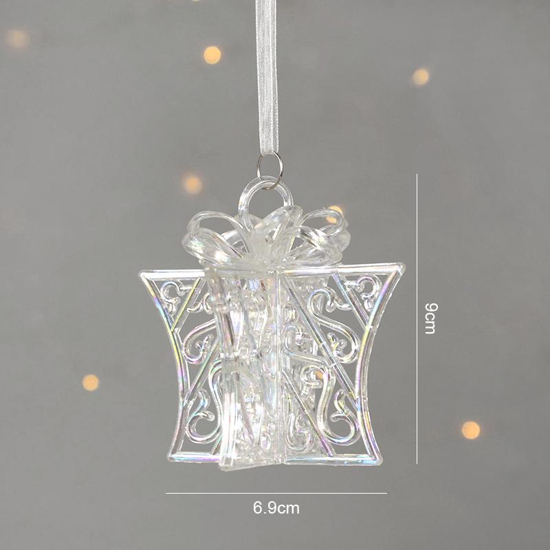 Acrylic Christmas Tree Hanging Ornaments Elk Angel Doll Bell Pendant 2024 Merry Christmas Decoration for Home Xmas New Year 2024