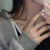 Korean Inspired Modern Pure Silver Ring For Women Stylish Versatile And
