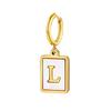26 Letter Earrings Diy Stainless Steel Shell Letter C Earrings Gold Women'S Earrings, Jewelry Ed-637