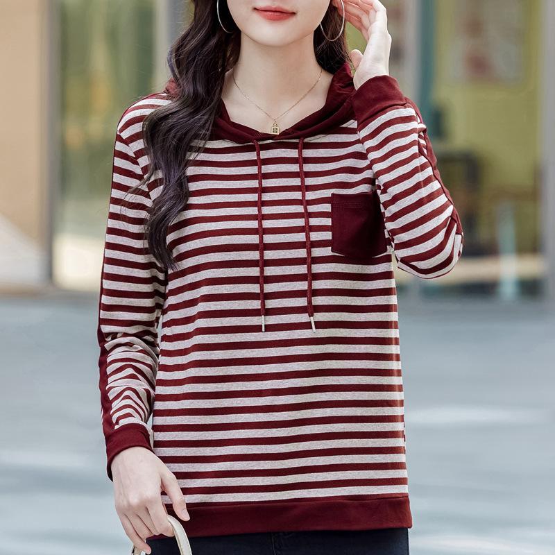 Autumn and Winter Women's Hooded Casual Loose Fashion Versatile Long-sleeved Sweatshirt