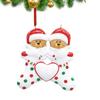 Resin Christmas Brown Bear Pendant Cartoon Christmas Tree Decoration DIY Name Pendants  New Year
