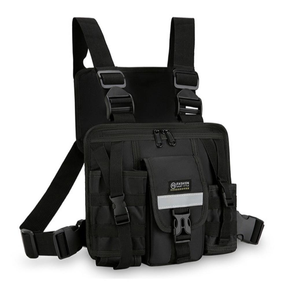 Multi-pocket Double Shoulder Chest Bag Waterproof Message Crossbody Pouch  Mountaineering