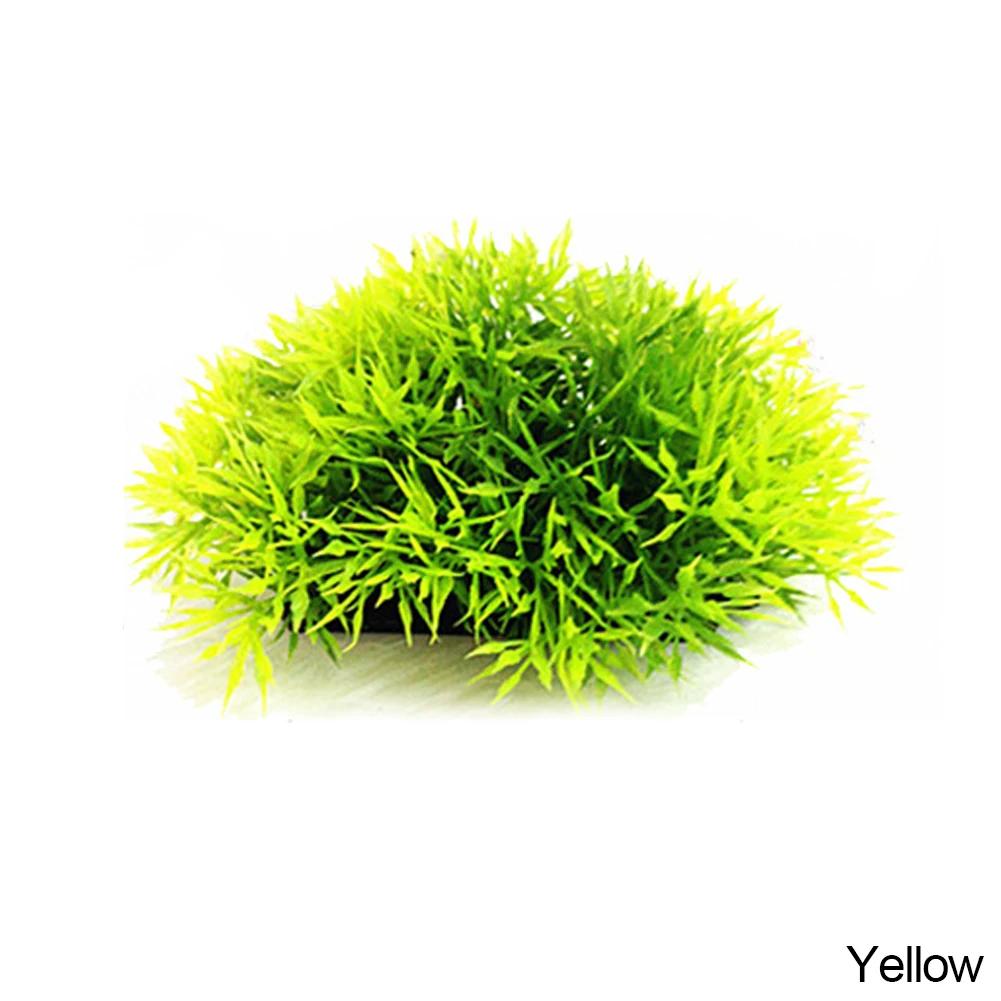 

Пластиковый искусственный аквариумный травяной шар, имитация искусственной подводной травы, декор для аквариума, растения, украшения для аквариума, рептилия жёлтый