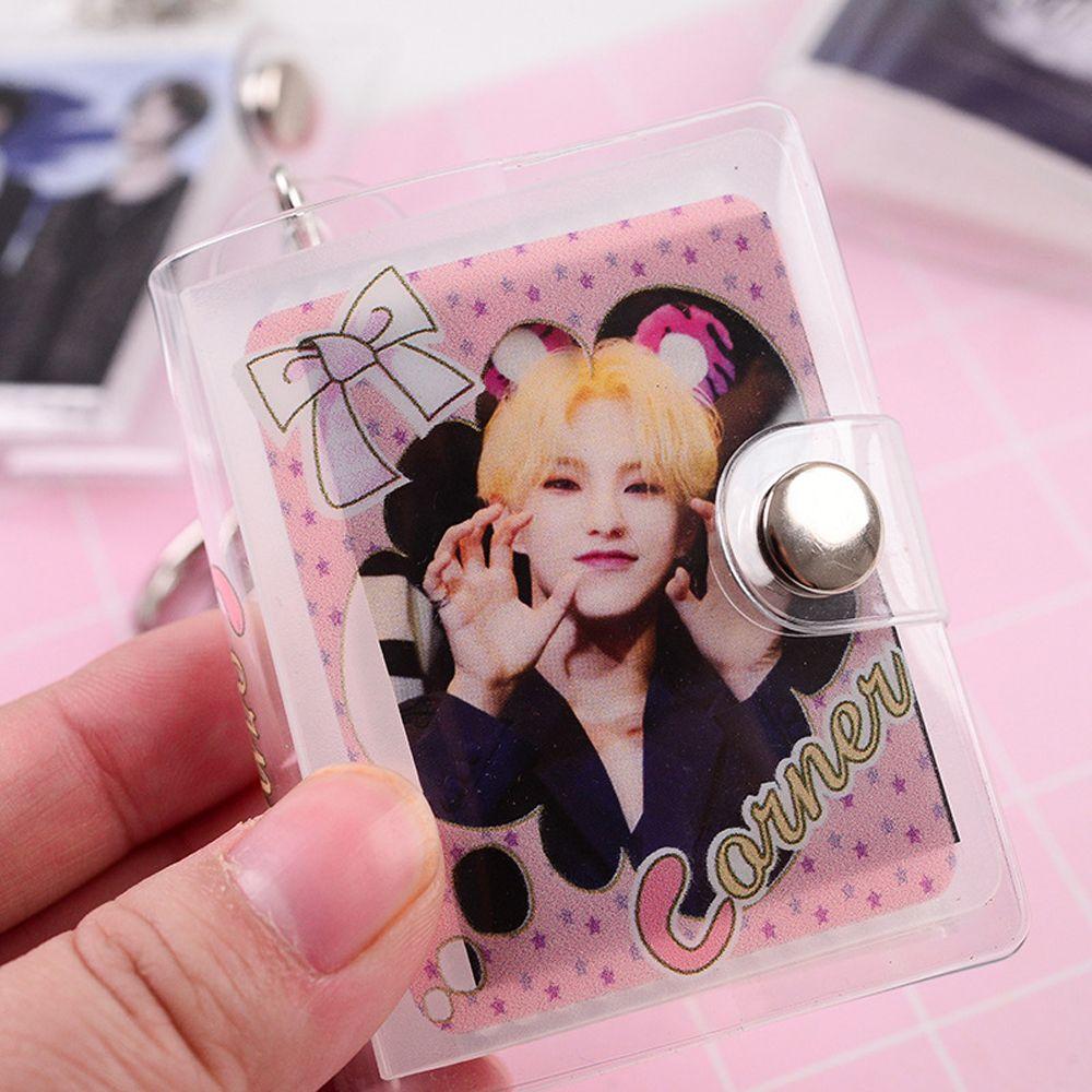 Pocket Pictures Storage Card Bag Photo Album Keychain Card Book Keyring Collection Card Holder