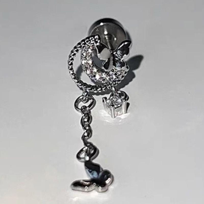 Y2K Ear Pins Butterfly Shaped Party Jewelry Gift Studs Earrings Ear Studs Alloy Material Party Jewelry for Women Girls