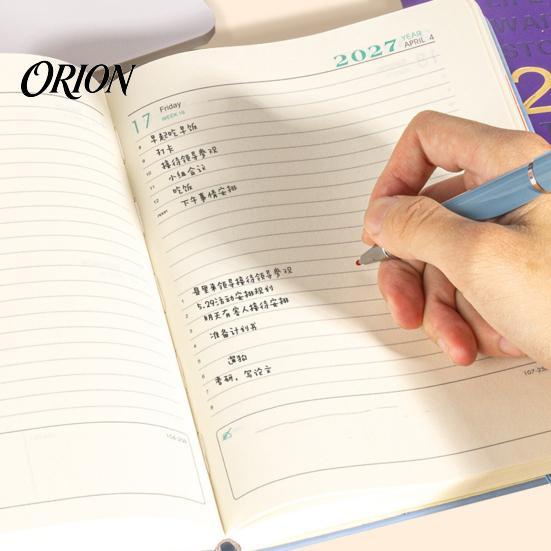 Lined Writing Notebook for Notes 2027 English Weekly Planner A5, 320 Page Schedule with Elastic Monthly Index Productivity Band & Pen Holder,