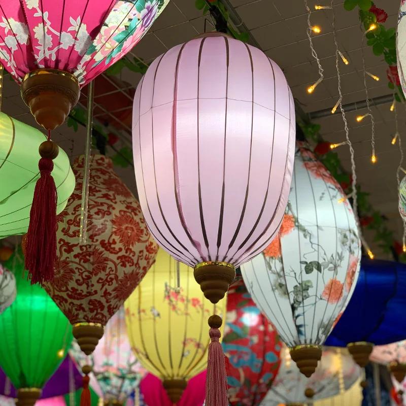 14/16inch Waterproof Chinese Silk Lantern Retro Japanese Vietnam Lantern Party Festival New Year Hanging Decor Palace Lantern