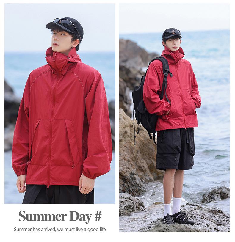 Men's UPF50+ Ice Silk Sun Protection Hoodie: Lightweight & Breathable for Outdoor Fishing