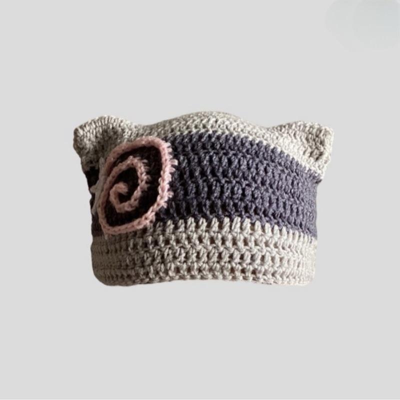 Fashion Women Beanie Hat Lovely Girls Devil Ear Knit Hats Photography Headwear