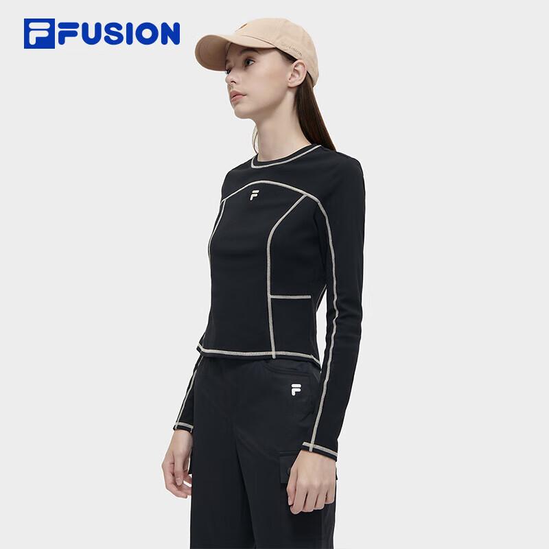 FILA FUSION Women's Contrast Stitch Long Sleeve Knit Top