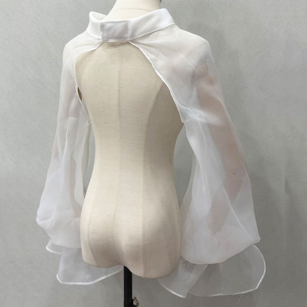 Transparent Bridal Sleeves Puffy Bride Shawl Sleeve Elegant Wedding Arm Sleeves Evening Prom
