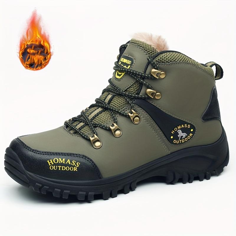 Men Hiking Shoes Outdoor Anti-slip Laced High-top Boots Wear-resistant Breathable Thick-soled Casual Sports Shoes Men