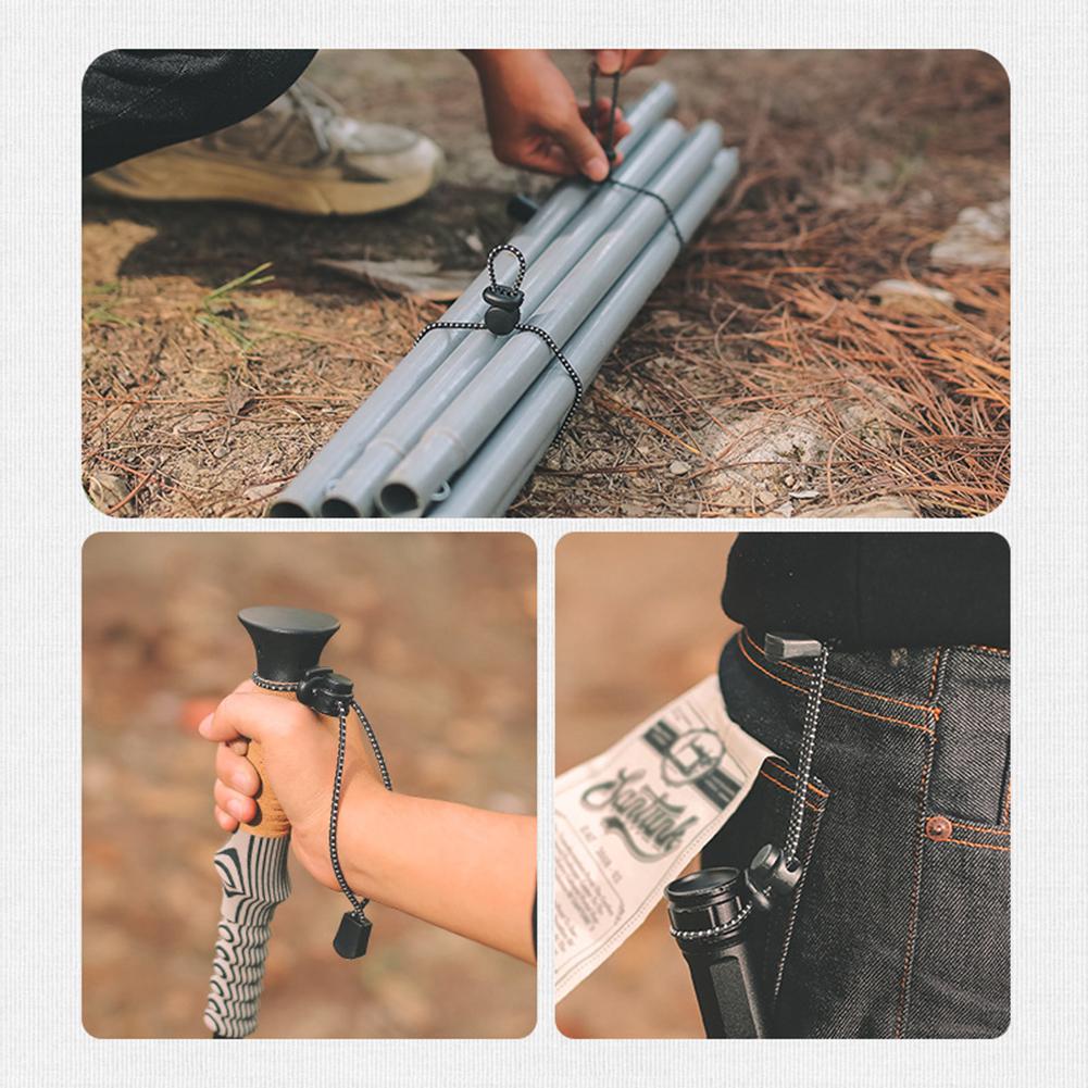 2/4/6pcs Backpack Walking Stick Holder Trekking Hiking Pole Fixing Tie Cord Rope Outdoor Sports Small Tools for Camping Mountain