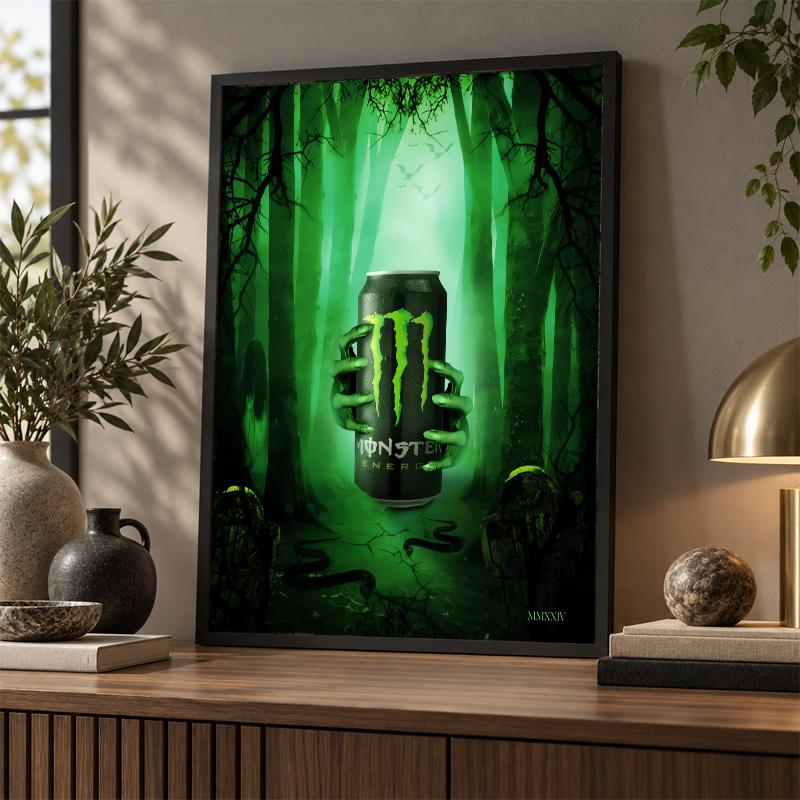 Monster Energy Diamond Painting Kit 5D Full Drill DIY Diamond Mosaic Wall Art Home Decor