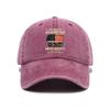 Versatile trend American flag print washed old soft top baseball cap Unisex sunshade baseball cap