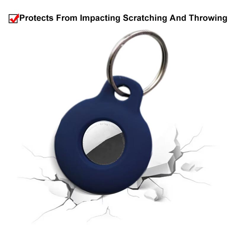 1PC Silicone For AirTags Tracker Locator Protective Case with Keychain Anti-lost Device Sleeve Smart Accesso ProtectsIm Pacting