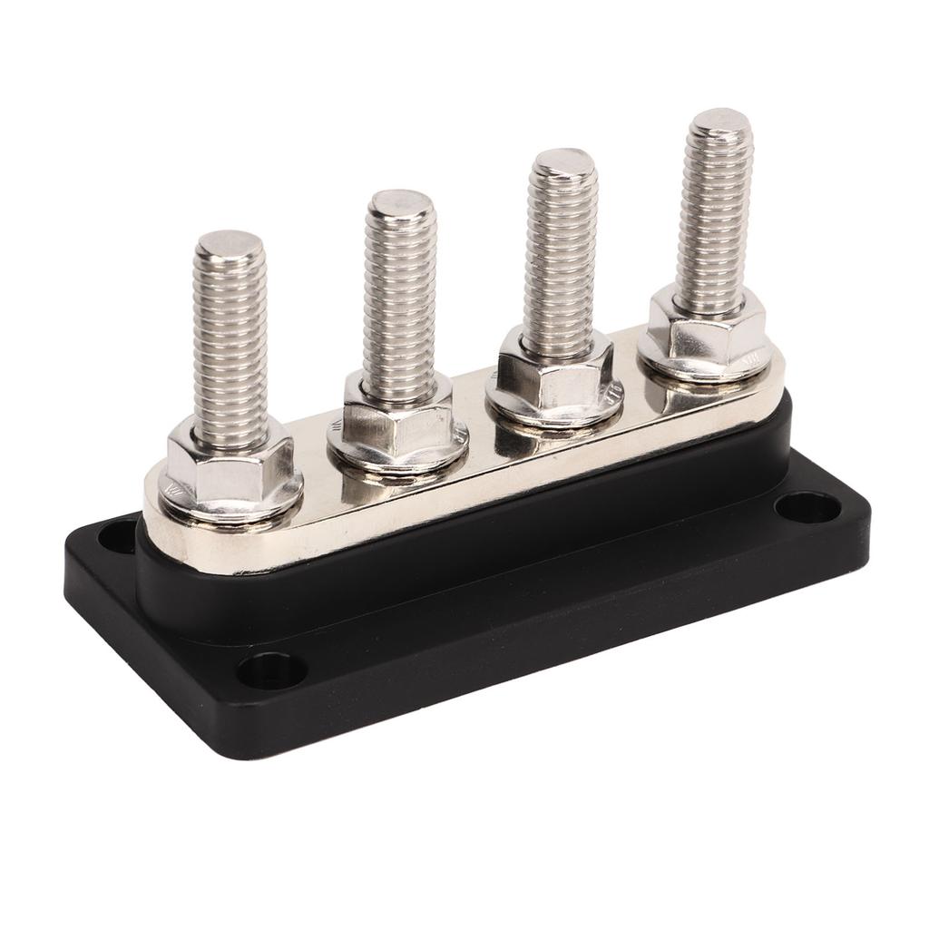 4-biegunowy blok dystrybucji mocy z bolcami 3/8 cala M10 Szyna zbiorcza akumulatora z osłoną 12V do 48V 300A do samochodów, łodzi, kamperów