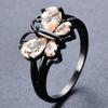 eBay Black Gold Blue Zircon Butterfly Ring, Small Animals