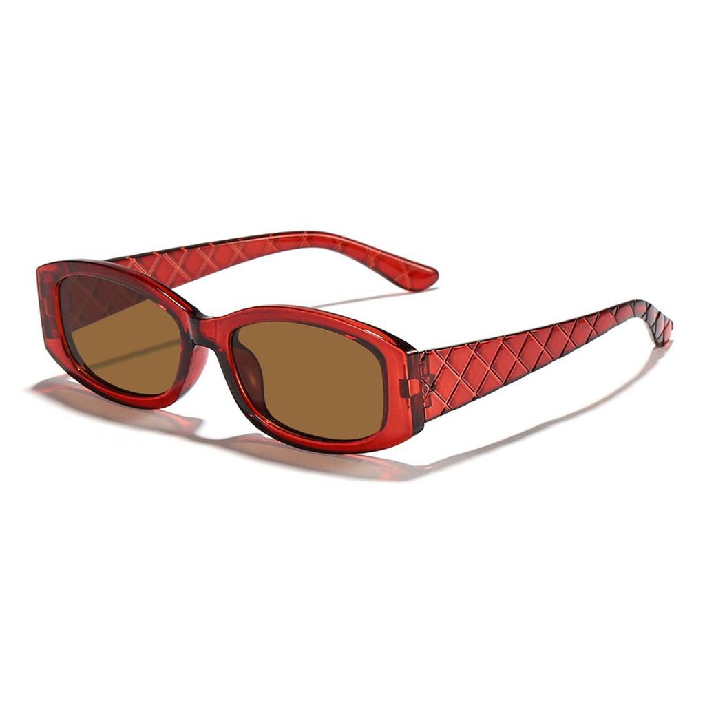 Neue kleine Rahmen karierte gestreifte UV-Schutz-Sonnenbrille Internet-Berühmtheit trendige Modebrille