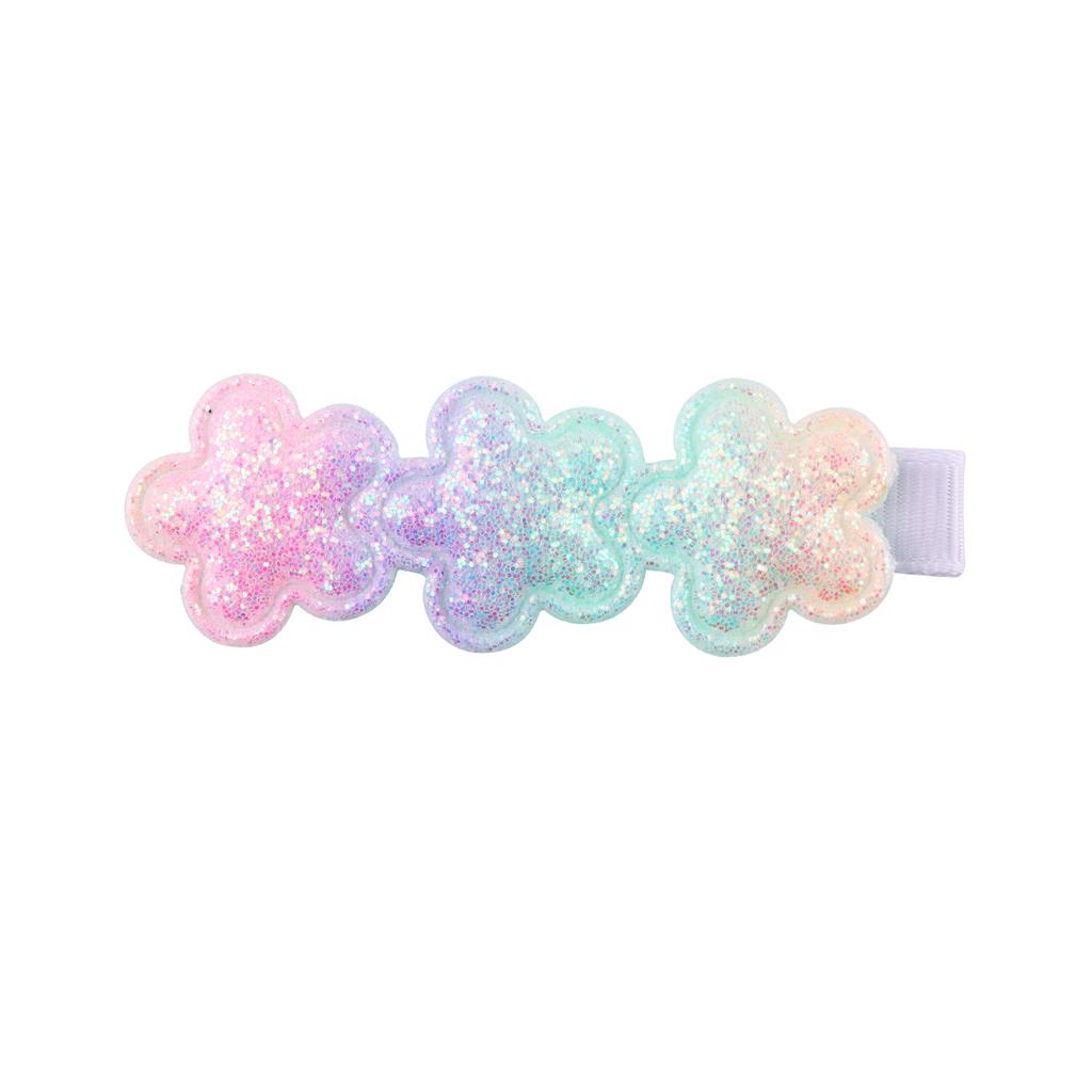 18 Stück Glitzernde Haarspangen für Mädchen Stern Herz Blume Pailletten Herzspangen Regenbogen Pferdeschwanz Haaraccessoires