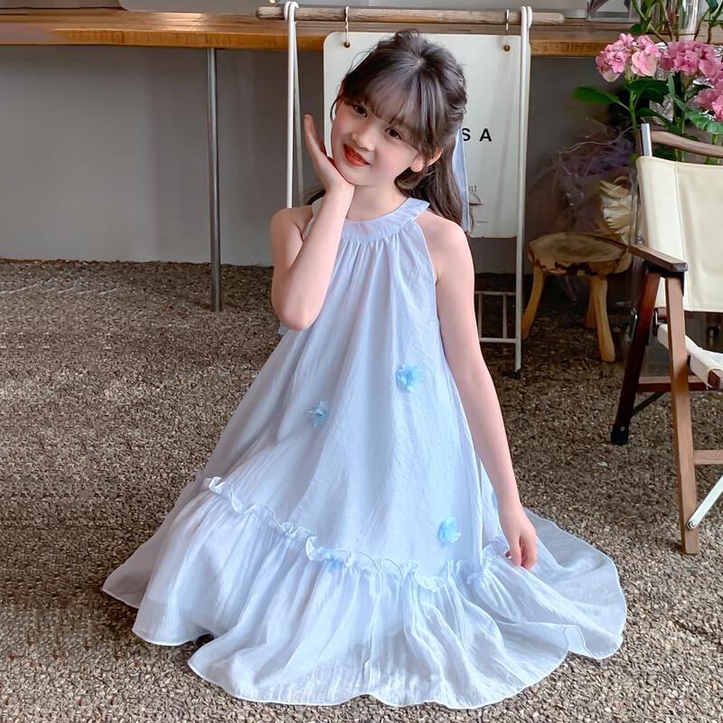Girls Spaghetti Strap Mesh Dress 130